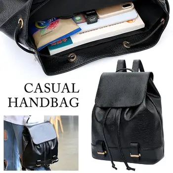 Tote Travel Bag Waterproof PU Fabric Beautifully Leisure Bag Black Backpack Female Student
Tote Travel Bag Waterproof PU Fabric Beautifully Leisure Bag Black Backpack Female Student