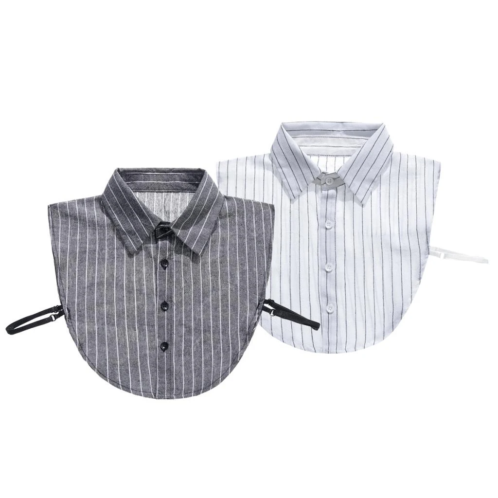 Stripe False Faux Half Shirt Detachable Fake Collar Half Shirt Blouse Choker Stripe False Faux Half Shirt Detachable Fake Collar Half Shirt Blouse Choker