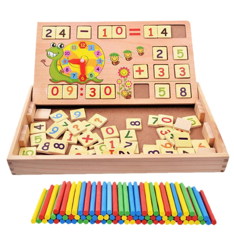 Children count bar arithmetic bar math teaching aid kindergarten wooden multi-function learning box
Children count bar arithmetic bar math teaching aid kindergarten wooden multi-function learning box