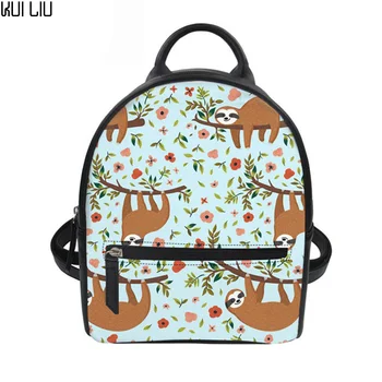 Customized Backpack Female Pu Leather Backpack Women Cute Floral Sloth Print Mini Travel mochila Teenager Girls School Bagpack
Customized Backpack Female Pu Leather Backpack Women Cute Floral Sloth Print Mini Travel mochila Teenager Girls School Bagpack