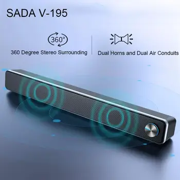 SADA V-195 Stereo Soundbar Speaker PC Computer Speaker Multimedia Desktop Subwoofer Speaker for Notebook PC
SADA V-195 Stereo Soundbar Speaker PC Computer Speaker Multimedia Desktop Subwoofer Speaker for Notebook PC