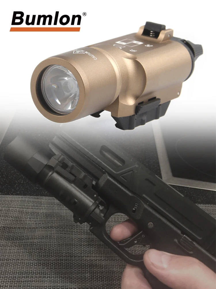 X300 Military Tactical Flashlights Aluminum Weapon light Hunting Lantern Glock 19 Pistol Flashlight barrel-mounted hunting light
X300 Military Tactical Flashlights Aluminum Weapon light Hunting Lantern Glock 19 Pistol Flashlight barrel-mounted hunting light