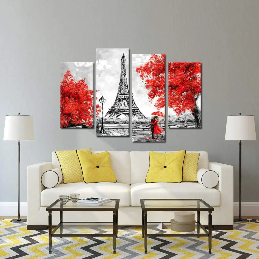 HD Print Canvas Wall Art Modular Painting Poster 4 PCS Black White and Red Umbrella Couple Picture For Living Room Decor
HD Print Canvas Wall Art Modular Painting Poster 4 PCS Black White and Red Umbrella Couple Picture For Living Room Decor