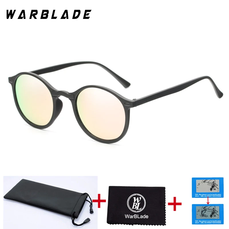 

WarBLade 2021 Women Polarized Sunglasses men Round Mirror Black Frame Outdoor Sports Glasses Unisex Driving Night Vision Goggles