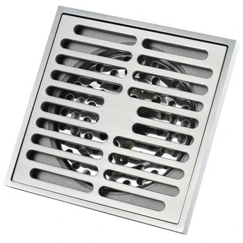 Square Shower Cubicle with Detachable Grate for Bathroom and Kitchen, Made of Copper, Shower Floor Drain with Removable Cover, A
Square Shower Cubicle with Detachable Grate for Bathroom and Kitchen, Made of Copper, Shower Floor Drain with Removable Cover, A