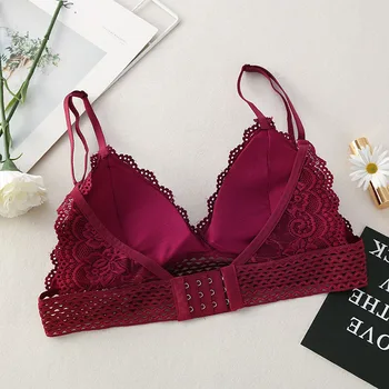 Lace Bra Beauty Wrapped Chest Without Steel Ring Gathered Breathable Bra Triangle Cup Bra Sexy Bra Feme
Lace Bra Beauty Wrapped Chest Without Steel Ring Gathered Breathable Bra Triangle Cup Bra Sexy Bra Feme