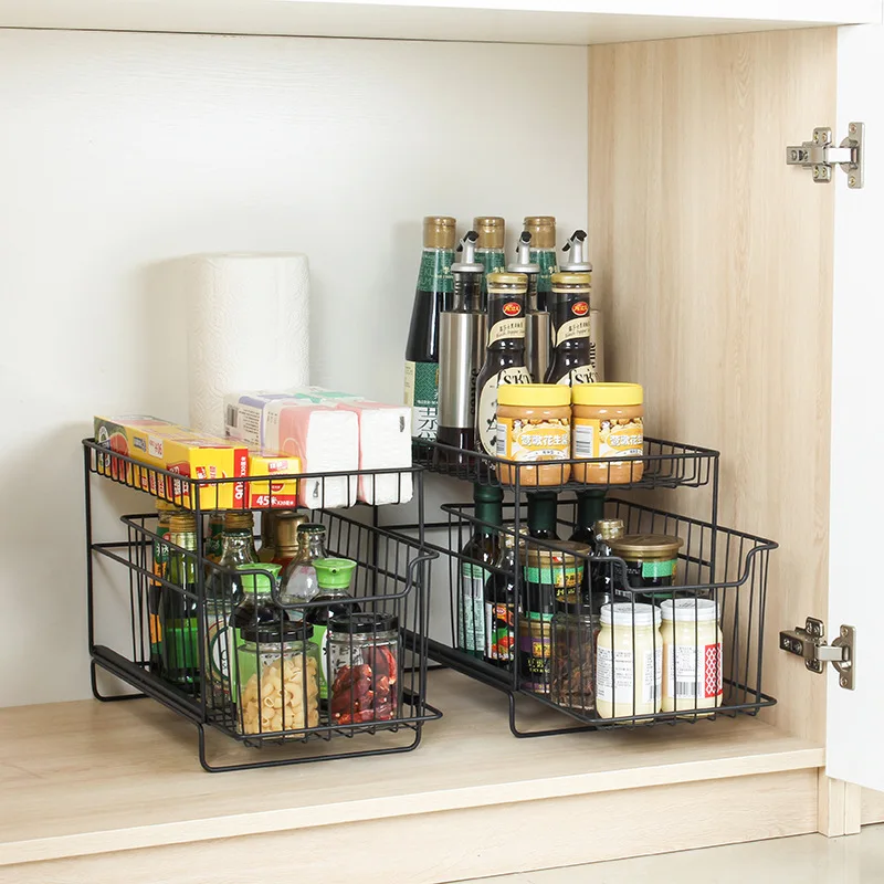 Kitchen Sink Storage Rack Drawer Type Shelf Can Push And Pull Cabinet Telescopic Double Layer Shelf
Kitchen Sink Storage Rack Drawer Type Shelf Can Push And Pull Cabinet Telescopic Double Layer Shelf