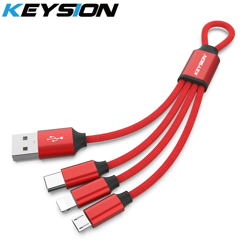 KEYSION 3 in 1 USB Cable For iPhone Xs Max XR Micro USB Cable For Android Type-C Charging Cable For Samsung S10 Xiaomi Mi 9T Pro
KEYSION 3 in 1 USB Cable For iPhone Xs Max XR Micro USB Cable For Android Type-C Charging Cable For Samsung S10 Xiaomi Mi 9T Pro