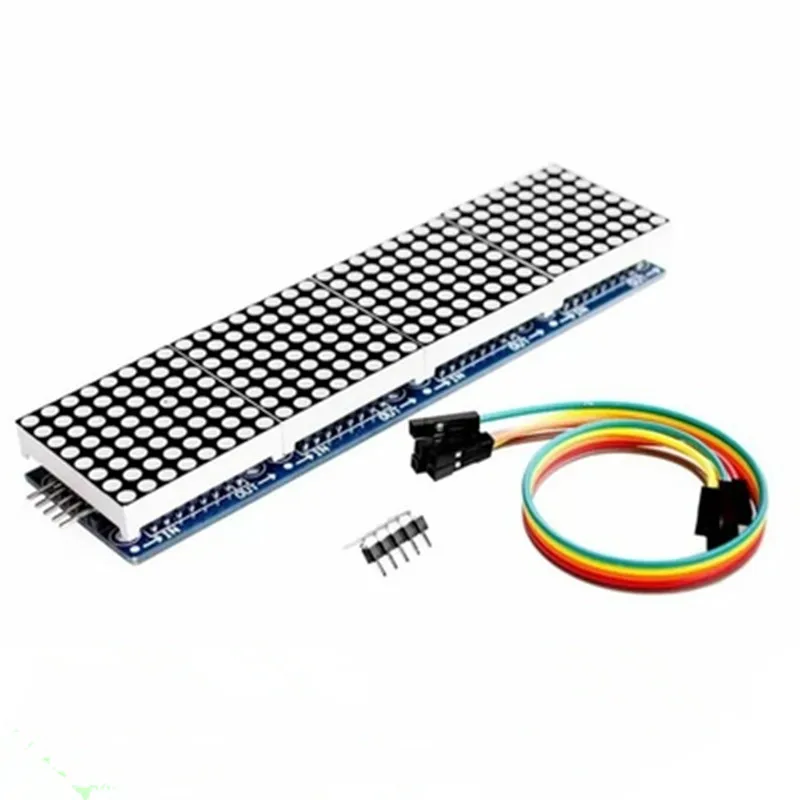 Модуль точечной матрицы MAX7219 для микроконтроллера Arduino 4 в одном дисплее с линией