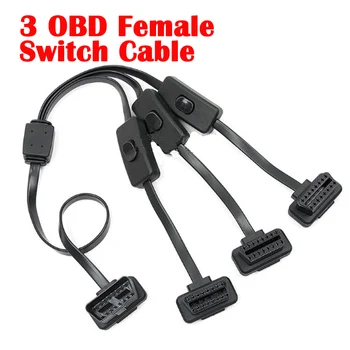 Car OBD2 with Switch Extension Cable 3 Female Port to OBD Line Male 16pin Adapter 3 Switch Ultra-thin Noodle Connection Line
Car OBD2 with Switch Extension Cable 3 Female Port to OBD Line Male 16pin Adapter 3 Switch Ultra-thin Noodle Connection Line