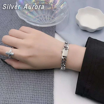 Solid 925 Sterling Silver Bracelets Man High Polish Link Chain Bracelet For Men Vintage Punk Jewelry For Male
Solid 925 Sterling Silver Bracelets Man High Polish Link Chain Bracelet For Men Vintage Punk Jewelry For Male