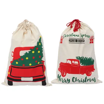 2Pcs Christmas Drawstring Bags Practical Festive Canvas Xmas Drawstring Bags Santa Gift Storage Bags for Xmas Party Candy
2Pcs Christmas Drawstring Bags Practical Festive Canvas Xmas Drawstring Bags Santa Gift Storage Bags for Xmas Party Candy