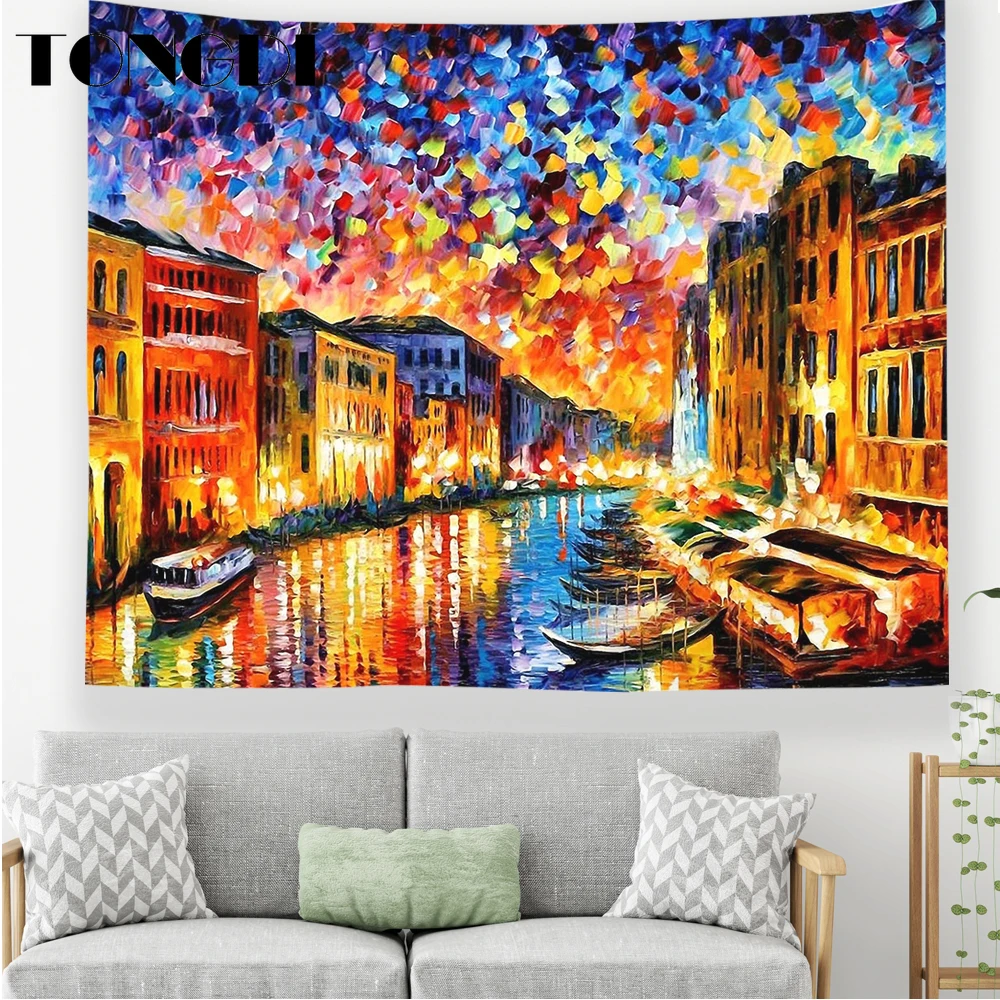 TONGDI Boho Retro Tapestry Elegant Oil Landscape Painting Printing Wall Hanging Mat Decor For Home Parlor Bedroom Living Room
TONGDI Boho Retro Tapestry Elegant Oil Landscape Painting Printing Wall Hanging Mat Decor For Home Parlor Bedroom Living Room