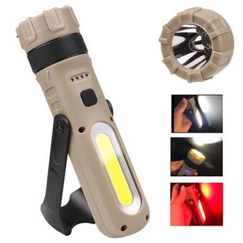 XM-L L2 COB LED Pocket Flashlight,2200mAh USB Rechargeable Work Light 315° Inspection Lamp Red Strobe Emergency light Lantern 
XM-L L2 COB LED Pocket Flashlight,2200mAh USB Rechargeable Work Light 315° Inspection Lamp Red Strobe Emergency light Lantern