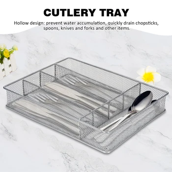 Utensil Storage Mesh 5 Compartments Drain Drawer Cutlery Tray Flatware Organizer Non-Slip Spoon Modern Large Capacity Kitchen
Utensil Storage Mesh 5 Compartments Drain Drawer Cutlery Tray Flatware Organizer Non-Slip Spoon Modern Large Capacity Kitchen