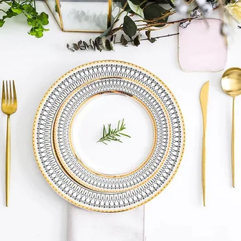 Round 8inch/10inch Dinner Plates Gold Line Trim Luxury Dishes Tableware dinnerware plates
Round 8inch/10inch Dinner Plates Gold Line Trim Luxury Dishes Tableware dinnerware plates
