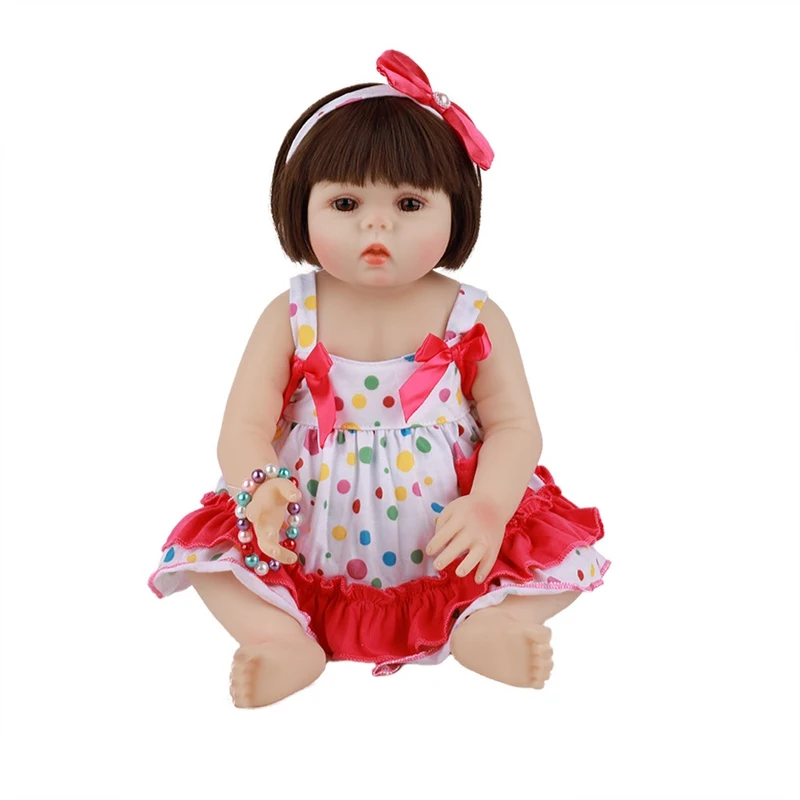 JULY'S SONG 48CM Baby Reborn Doll Full Silicone Realistic Newborn Baby Girl Clothes Brown Eyes Cute Bath Play Toys Birthday Gift
JULY'S SONG 48CM Baby Reborn Doll Full Silicone Realistic Newborn Baby Girl Clothes Brown Eyes Cute Bath Play Toys Birthday Gift