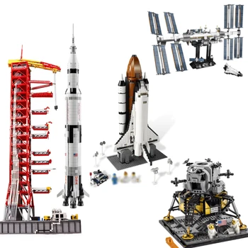 Apollo Saturn V International Space Station Launch Umbilical Tower Shuttle Expedition Rocket Building Kit Lunar Lander Toys Gift 
Apollo Saturn V International Space Station Launch Umbilical Tower Shuttle Expedition Rocket Building Kit Lunar Lander Toys Gift