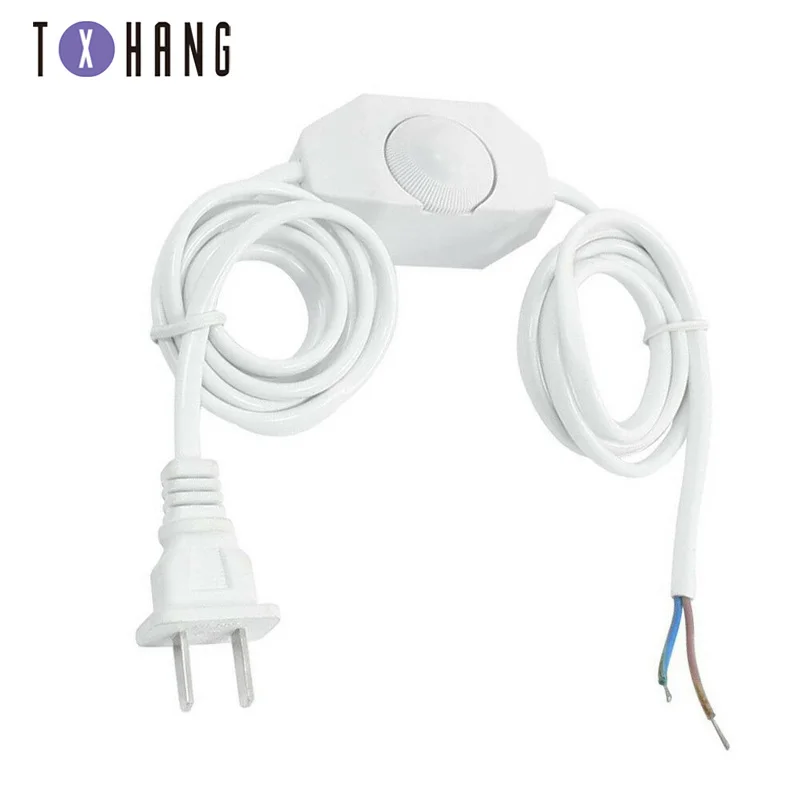 Dimmable 1.8m us White Plug Light Switching Round Cord Wire Button Switch Line Cable Plug Power for LED Lamps
Dimmable 1.8m us White Plug Light Switching Round Cord Wire Button Switch Line Cable Plug Power for LED Lamps