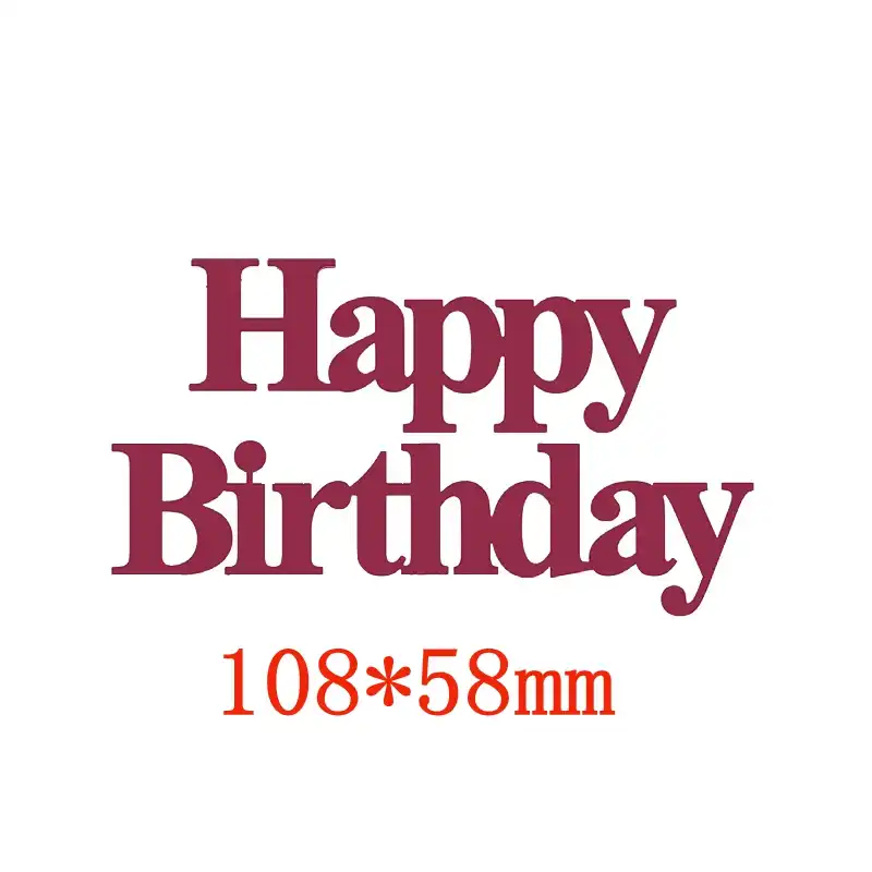 happy birthday celebration word lovely balloon metal cutting