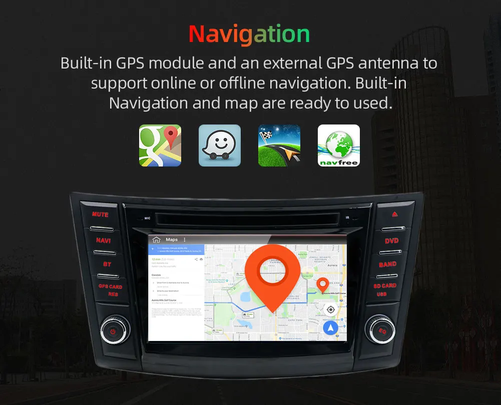 Best 4GB+64GB Android 9.0 2 DIN CAR GPS for Suzuki Swift 2011-2018 DVD PLAYER Stereo Audio Wifi BT 4.0 Steering Wheel PX6 System 13