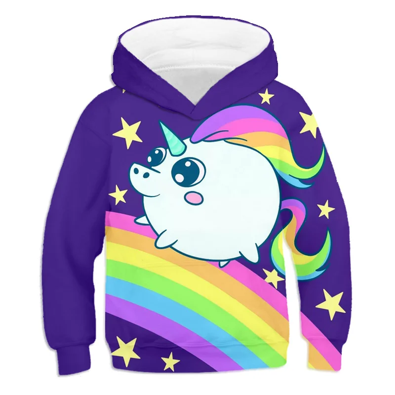 Unicorn 3D Printed Cartoon Hoodie Pullover Unicorn 3D Printed Cartoon Hoodie Pullover