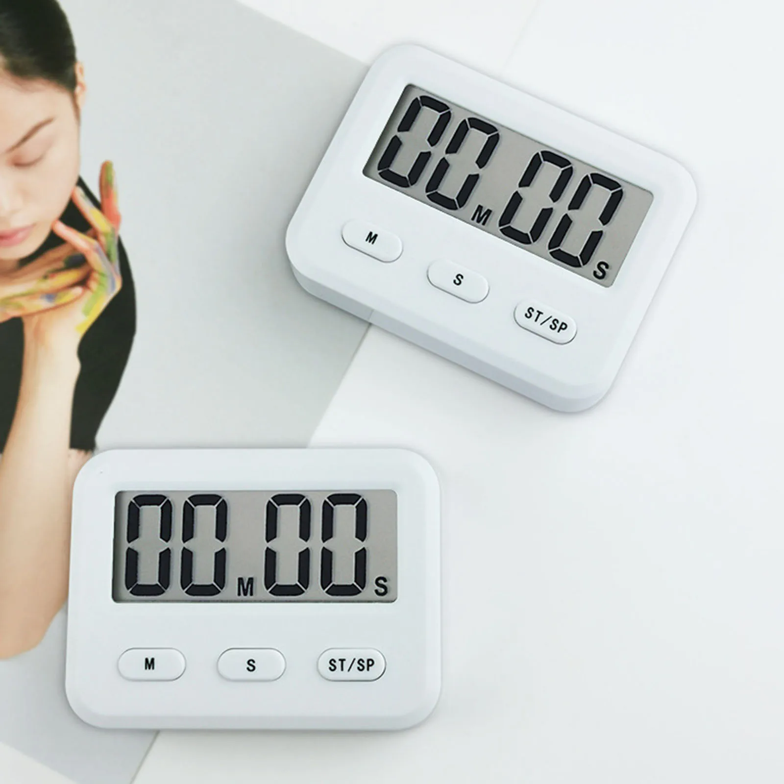 Magnetic Digital Timer for Kitchen Cooking Shower Study Stopwatch LED Counter Alarm Clock Manual Electronic Countdown
Magnetic Digital Timer for Kitchen Cooking Shower Study Stopwatch LED Counter Alarm Clock Manual Electronic Countdown