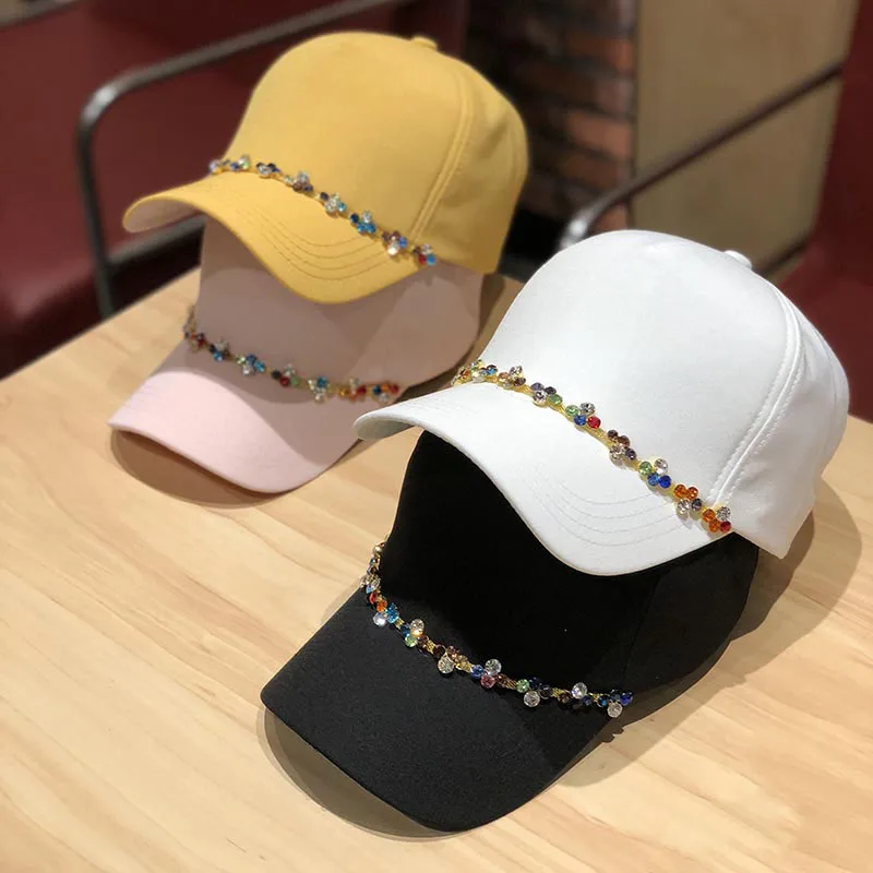 Solid Baseball Caps Rhinestone Korea Women Fashion Hip Hop Snapback Hats Outdoors Street Spring Summer Adjustable 55-58 cm 2019
Solid Baseball Caps Rhinestone Korea Women Fashion Hip Hop Snapback Hats Outdoors Street Spring Summer Adjustable 55-58 cm 2019
