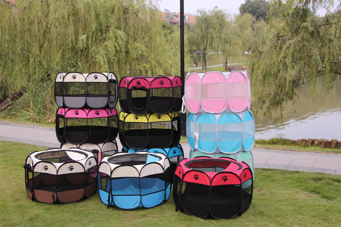 Generic Portable Folding Pet Tent Dog House Octagonal Cage For Cat Tent