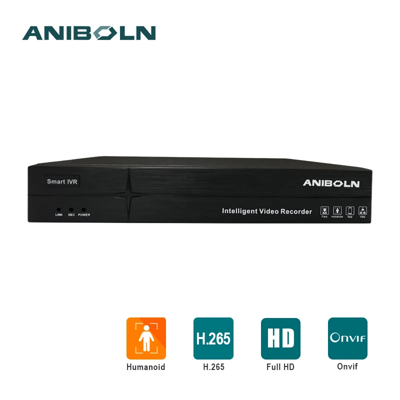 ANIBOLN 4CH 5MP POE NVR H.265 For POE IP Camera Recorder CCTV NVR DC 48V PoE Humanoid Detection P2P ONVIF Network Video Recorder
ANIBOLN 4CH 5MP POE NVR H.265 For POE IP Camera Recorder CCTV NVR DC 48V PoE Humanoid Detection P2P ONVIF Network Video Recorder