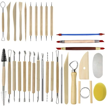 Pottery Sculpting Tools 32PCS Ceramic Clay Carving Tools Set for Beginners Expert Art Crafts Kid's Pottery Classes
Pottery Sculpting Tools 32PCS Ceramic Clay Carving Tools Set for Beginners Expert Art Crafts Kid's Pottery Classes