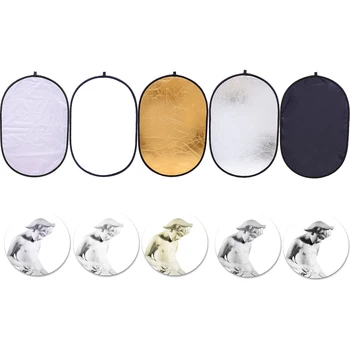 5 In 1 Disc Photography Light Reflector Studio Photo Oval Collapsible Light Reflector Handhold Portable Photo Disc 60x90cm
5 In 1 Disc Photography Light Reflector Studio Photo Oval Collapsible Light Reflector Handhold Portable Photo Disc 60x90cm
