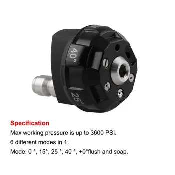 High Pressure Cleaner Car Wash Nozzle Multi-function 6-In-1 Porous Nozzle Linear Fan Foam Head Pressure Washer Nozzle Tips 1/4 I
High Pressure Cleaner Car Wash Nozzle Multi-function 6-In-1 Porous Nozzle Linear Fan Foam Head Pressure Washer Nozzle Tips 1/4 I