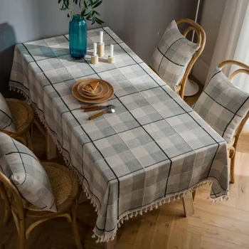 Gray Plaid Table Cloth Dinner Rectangular Antiderapant Tablecloth Home Kitchen Tischdecke Decor Stripe Table Cover Lace Tassel
Gray Plaid Table Cloth Dinner Rectangular Antiderapant Tablecloth Home Kitchen Tischdecke Decor Stripe Table Cover Lace Tassel