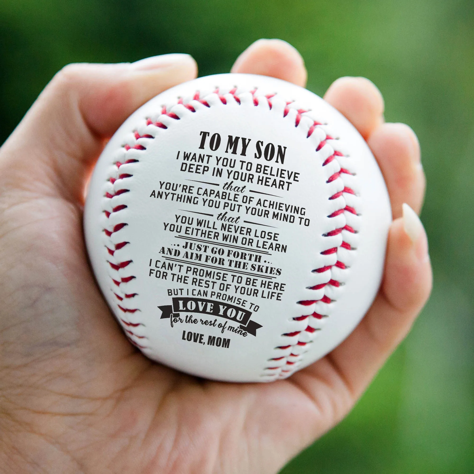Mom& Dad To Son Baseball Soft Leather Cork Center BaseBall Ball Exercise Practice Trainning Base Balls Softball Sport Team Games
Mom& Dad To Son Baseball Soft Leather Cork Center BaseBall Ball Exercise Practice Trainning Base Balls Softball Sport Team Games
