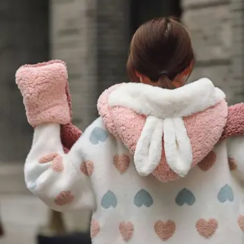 Girls 3 in 1 Hat Gloves Scarf Stitching Color Adorable Rabbit Ear Hoodie Earflap D08E
Girls 3 in 1 Hat Gloves Scarf Stitching Color Adorable Rabbit Ear Hoodie Earflap D08E