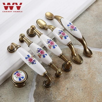 WV European Blue Flower Ceramic Handle Vintage Cabinet Wardrobe Ceramic Pulls Door Knobs Cabinet Classical Handles Garden 701
WV European Blue Flower Ceramic Handle Vintage Cabinet Wardrobe Ceramic Pulls Door Knobs Cabinet Classical Handles Garden 701