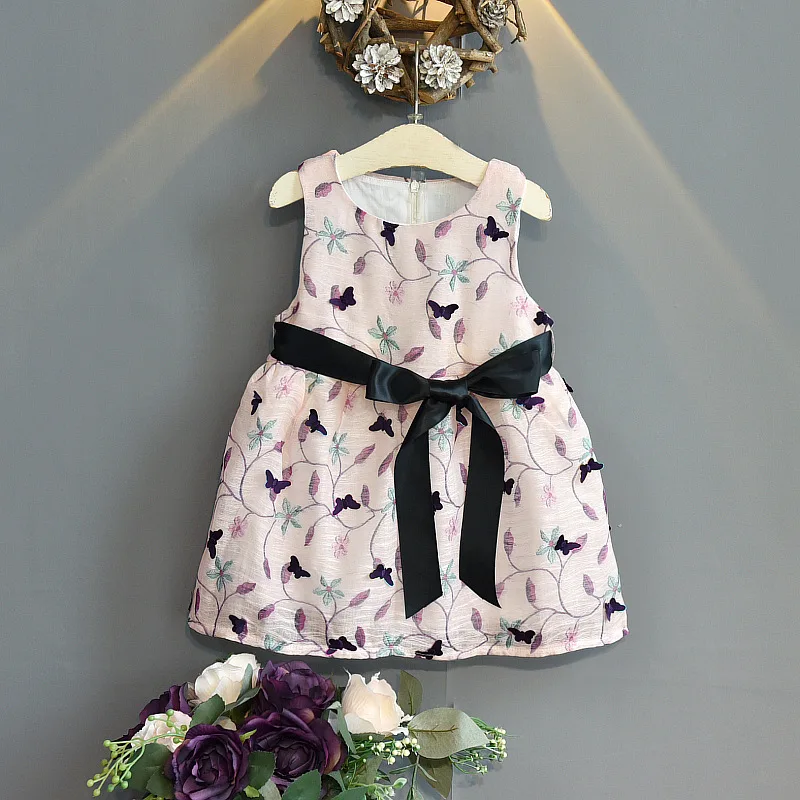 Dulce Amor Elegant Baby Girls Dress with belt Spring Summer Kids Sleeveless Butterfly Patch Princess Dress For Girls clothing
Dulce Amor Elegant Baby Girls Dress with belt Spring Summer Kids Sleeveless Butterfly Patch Princess Dress For Girls clothing