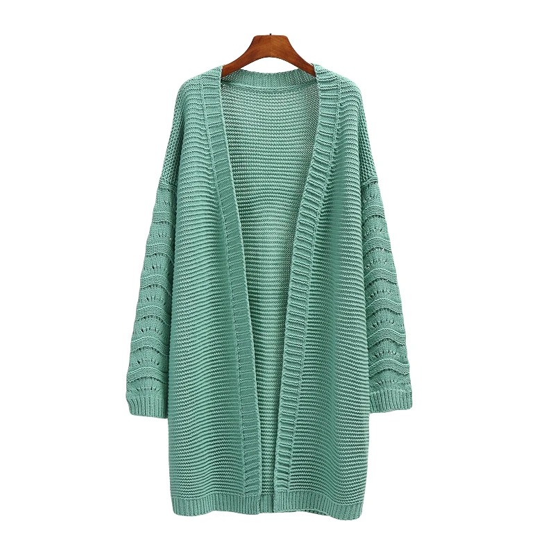 

Women's Cardigans 2021 New Autumn Winter Casual Knitted Long Cardigan Ladies Sweater Jacket V-Neck Solid Color Cardigans Coat