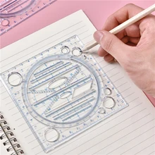 Multi-function Rotatable Drawing Ruler Template Design Geometry Circle Drafting Measuring Scale Plastic Ruler Student Stationery
Multi-function Rotatable Drawing Ruler Template Design Geometry Circle Drafting Measuring Scale Plastic Ruler Student Stationery