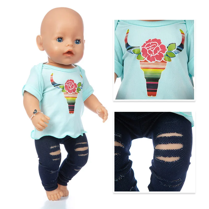 

New Style Suit Doll Clothes Fit 17 inch 43cm Doll Clothes Born Baby Suit For Baby Birthday Fistival Gift