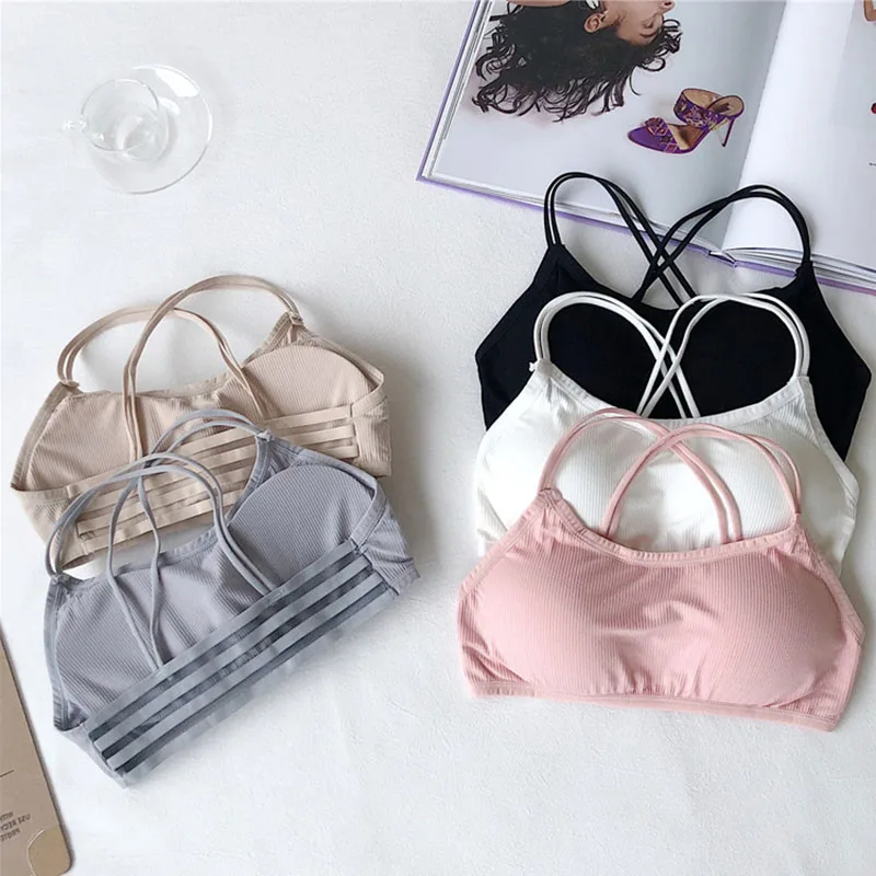 2019 spring New style Korean-style versatile bra without rims with a chest pad wrap-around base shirt underwear Top Women's
2019 spring New style Korean-style versatile bra without rims with a chest pad wrap-around base shirt underwear Top Women's