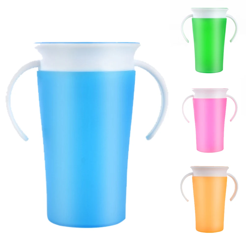 360 Degree Rotating Baby Learning Drinking Water Cup Double Handle Flip Overflow-proof Baby Water Cup Bottle Milk Bottle
360 Degree Rotating Baby Learning Drinking Water Cup Double Handle Flip Overflow-proof Baby Water Cup Bottle Milk Bottle