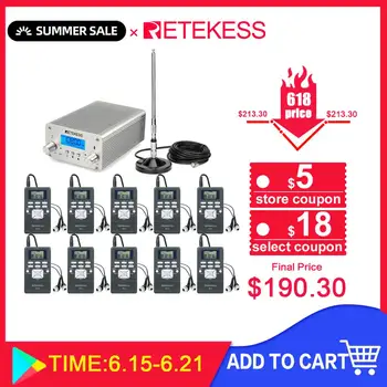 Retekess TR502 15W Wireless Fm Broadcast Transmitter Radio Station+10pcs PR13 Radio +Antenna for Church Meeting Translation
Retekess TR502 15W Wireless Fm Broadcast Transmitter Radio Station+10pcs PR13 Radio +Antenna for Church Meeting Translation