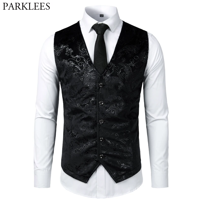 Steampunk Victorian Gothic Mens Cosplay Costume Vest Jacket Waistcoat 2019 New Breasted V-Neck Suit Vest/Tuxedo Waistcoat Gilet
Steampunk Victorian Gothic Mens Cosplay Costume Vest Jacket Waistcoat 2019 New Breasted V-Neck Suit Vest/Tuxedo Waistcoat Gilet