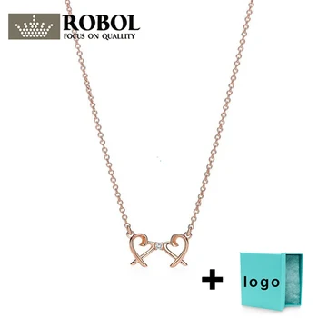 TTLL Rllen high quality original 925 sterling silver fashion elegant bow rose gold necklace DIY female jewelry wholesale deliver
TTLL Rllen high quality original 925 sterling silver fashion elegant bow rose gold necklace DIY female jewelry wholesale deliver