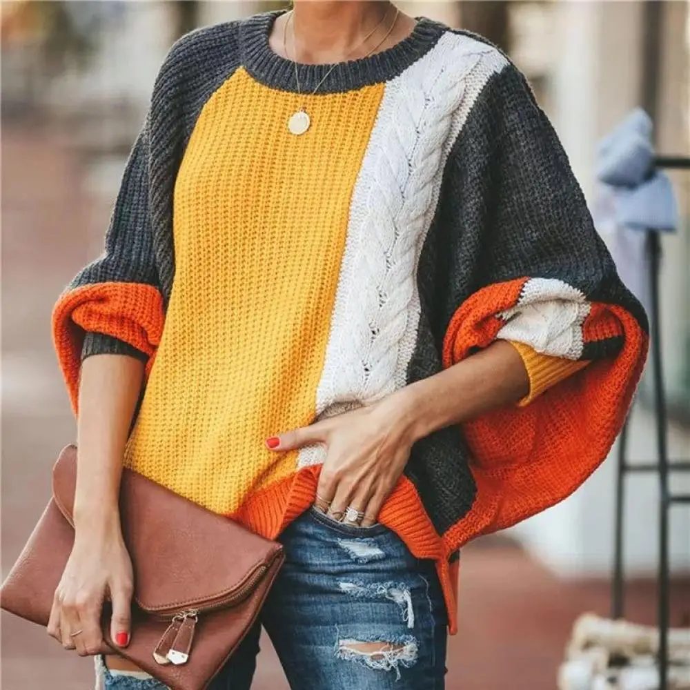 New Women Stripe Sweater 2020 Autumn Winter Loose Tops Loose Knitted Sweater Women Jumpers Long Sleeve Casual Sweater New
New Women Stripe Sweater 2020 Autumn Winter Loose Tops Loose Knitted Sweater Women Jumpers Long Sleeve Casual Sweater New