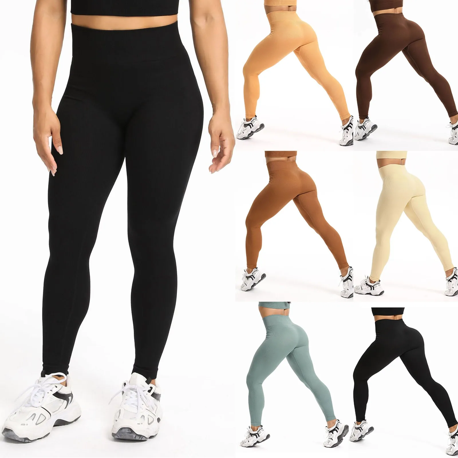

2022 Seamless Women Sports Yoga Pants Hight Waist Push Up Hip Legging Running Fitness Gym Yoga Tight Trouser Stretch Pants