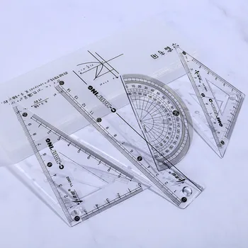 Geometric Drawing Boutique Standard Set of Student Office Four-Piece Ruler Ruler Kids School Office Stationery Drawing Supplies
Geometric Drawing Boutique Standard Set of Student Office Four-Piece Ruler Ruler Kids School Office Stationery Drawing Supplies