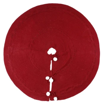 120CM Christmas Tree Skirt Red Knit Tree Skirt with Double Layers Rustic Design for Christmas Holiday Decorations(2Pcs)
120CM Christmas Tree Skirt Red Knit Tree Skirt with Double Layers Rustic Design for Christmas Holiday Decorations(2Pcs)